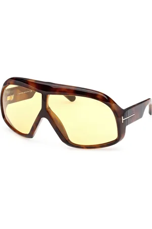 Tom Ford Unisex FT0965 Cassius 52E Occhiali da sole Plastica Marrone Pilot Normale