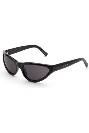 Marni Unisex Mavericks Black FA7 Occhiali da sole Acetato Grigio Avvolgente Normale