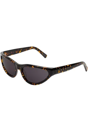 Marni Unisex Mavericks Maculato FD8 Occhiali da sole Acetato Nero Avvolgente Normale