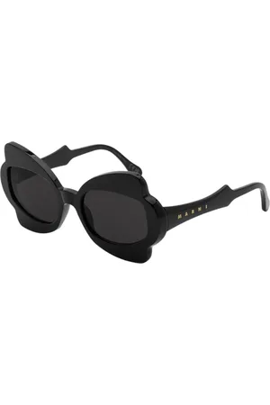 Marni Unisex Monumental Gate Black K3J Occhiali da sole Acetato Grigio Geometrica Normale