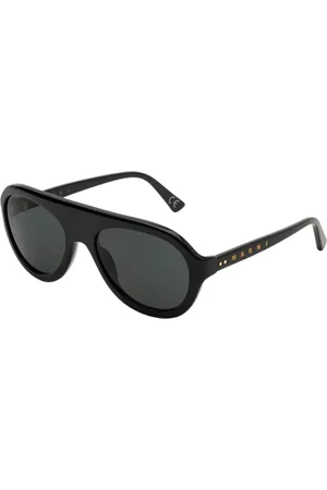 Marni Unisex Mount Toc Black T4T Occhiali da sole Acetato Grigio Pilot Normale