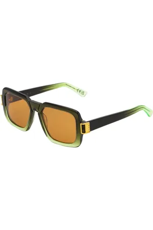 Marni Unisex Zamalek Faded Green 1W8 Occhiali da sole Acetato Marrone Squadrata Normale