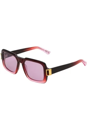 Marni Unisex Zamalek Faded Burgundy LCS Occhiali da sole Acetato Rosa Squadrata Normale