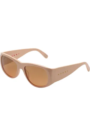 Marni Unisex Orinoco River Nude 0EF Occhiali da sole Acetato Arancione Squadrata Normale