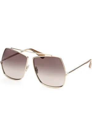Max Mara Donna MM0006 ELSA 32F Occhiali da sole Metallo Marrone Geometrica Normale Sfumato