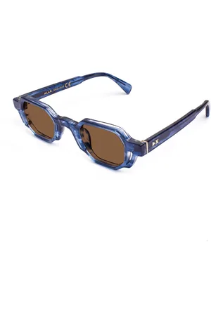 XLAB Unisex Kos Occhiali da sole Acetato Marrone Squadrata Polarizzata