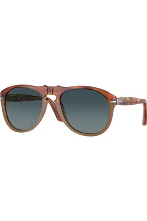 Persol Uomo PO0649 1025S3 Occhiali da sole Acetato Blu Pilot Polarizzata