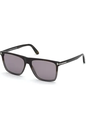Tom Ford Uomo FT0832 FLETCHER 55C Occhiali da sole Acetato Fumo Squadrata Normale Specchiato