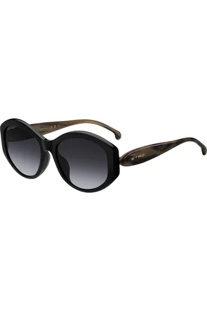 Etro Donna 0086/F/S 807/9O Occhiali da sole Acetato Grigio Rotonda Normale Sfumato