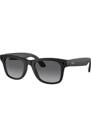 Ray-Ban Unisex Meta RW4008 Wayfarer 601ST3 Occhiali da sole Iniettato Grigio Squadrata Polarizzata Sfumato