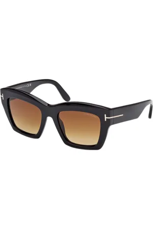 Tom Ford Donna FT1191 LUNA 01F Occhiali da sole Acetato Marrone Farfalla Normale Sfumato