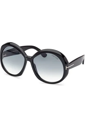 Tom Ford Donna FT1010 Annabelle 01B Occhiali da sole Acetato Grigio Rotonda Normale Sfumato