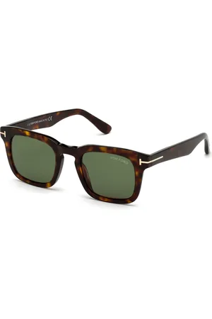 Tom Ford Uomo FT0751 DAX 52N Occhiali da sole Acetato Verde Squadrata Normale