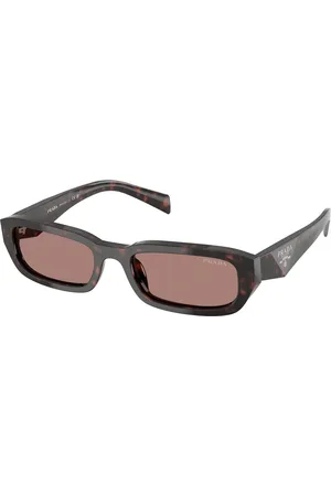 Prada Donna PR B06S 17N60B Occhiali da sole Acetato Marrone Squadrata Normale