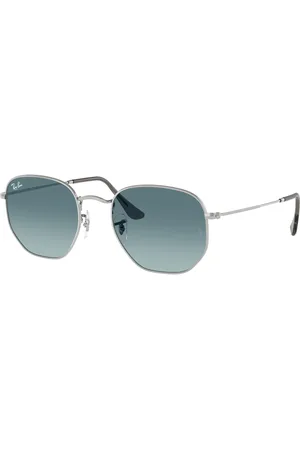 Ray-Ban Unisex RB3548N HEXAGONAL 003/3M Occhiali da sole Acciaio Grigio Geometrica Normale Sfumato