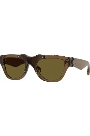 Burberry Unisex BE4445U 414373 Occhiali da sole Iniettato Marrone Squadrata Normale
