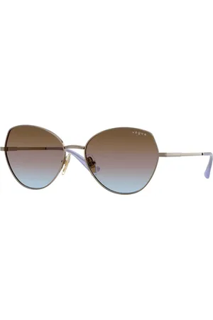 vogue Donna VO4330S 513848 Occhiali da sole Metallo Blu Geometrica Normale Sfumato