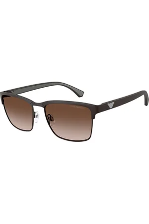 Emporio Armani Uomo EA2087 339013 Occhiali da sole Metallo Pillow Normale Sfumato