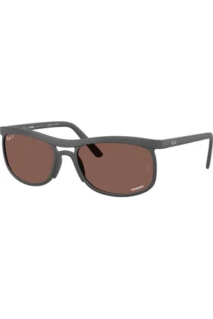 Ray-Ban Unisex RB4452CH 60171A Occhiali da sole Peek Viola Squadrata Polarizzata