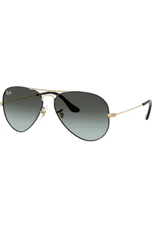 Ray-Ban Unisex RB3025 AVIATOR 9271GK Occhiali da sole Metallo Blu Pilot Normale Sfumato