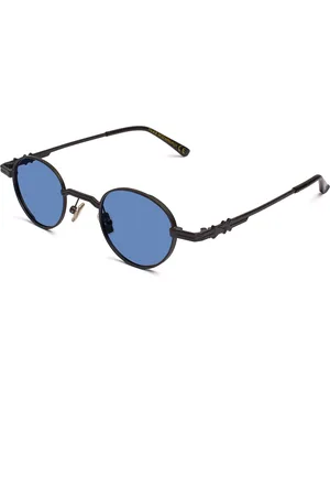 XLAB Unisex Minorca Occhiali da sole Metallo Azzurro Rotonda Polarizzata