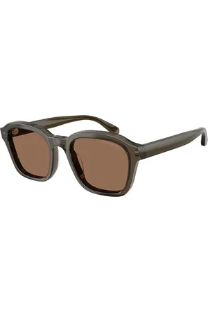 Emporio Armani Uomo EA4245U 624973 Occhiali da sole Acetato Marrone Geometrica Normale