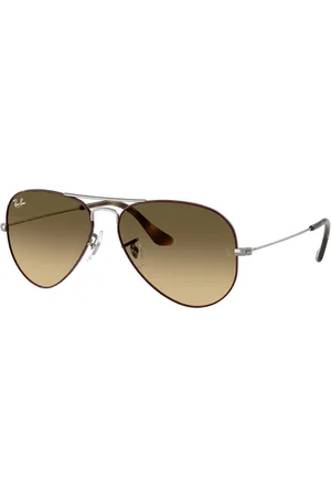 Ray-Ban Unisex RB3025 AVIATOR 92700A Occhiali da sole Metallo Marrone Pilot Normale Sfumato
