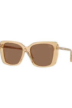 Burberry Donna BE4456 416773 Occhiali da sole Acetato Marrone Squadrata Normale