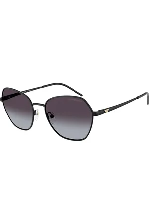 Emporio Armani Donna EA2161 30018G Occhiali da sole Metallo Grigio Geometrica Normale Sfumato