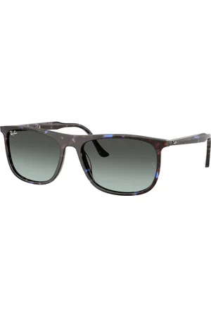 Ray-Ban Unisex RB2216 1430GK Occhiali da sole Acetato Grigio Squadrata Normale Sfumato