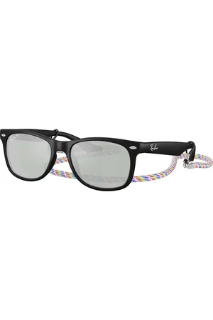 Ray-Ban Bambino RJ9052S JUNIOR NEW WAYFARER 7028Y4 Occhiali da sole Nylon Verde Squadrata Polarizzata Specchiato