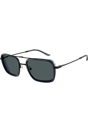 Emporio Armani Uomo EA2162 300180 Occhiali da sole Metallo Blu Squadrata Normale