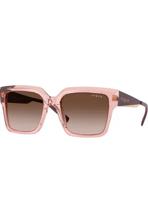 vogue Donna VO5553S 286413 Occhiali da sole Acetato Marrone Squadrata Normale Sfumato