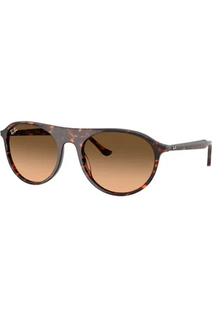 Ray-Ban Unisex RB2215 14293B Occhiali da sole Acetato Marrone Squadrata Normale Sfumato