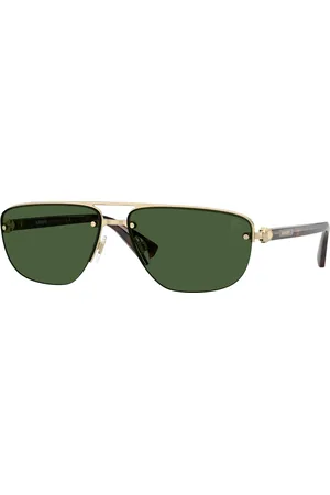 Burberry Uomo BE3164 110971 Occhiali da sole Metallo Verde Geometrica Normale