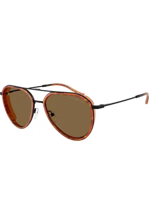 Emporio Armani Uomo EA2163 3001OR Occhiali da sole Metallo Marrone Pilot Normale