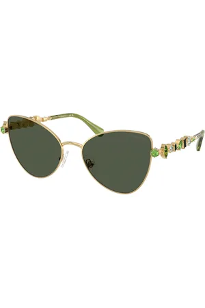 Swarovski Donna SK7034 404G82 Occhiali da sole Metallo Verde Farfalla Normale