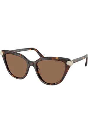 Swarovski Donna SK6039 100273 Occhiali da sole Acetato Marrone Cat Eye Normale