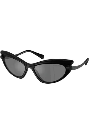 Swarovski Donna SK6038 10396G Occhiali da sole Iniettato Grigio Cat Eye Specchiate