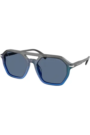 Michael Kors Uomo MK2251U JACKSON HOLE 401180 Occhiali da sole Acetato Blu Pilot Normale