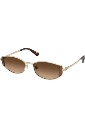 Swarovski Donna SK7035D 401374 Occhiali da sole Metallo Marrone Rotonda Normale Sfumato