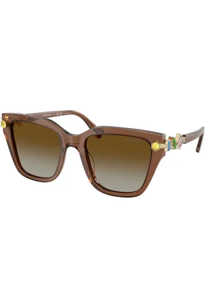 Swarovski Donna SK6041 1067T5 Occhiali da sole Acetato Geometrica Polarizzata Sfumato