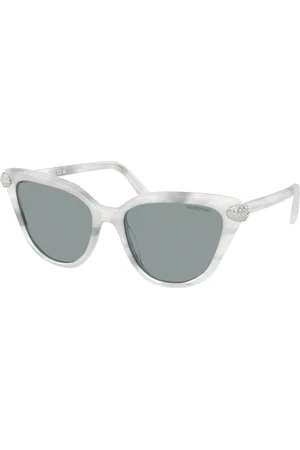 Swarovski Donna SK6039 1042/1 Occhiali da sole Acetato Grigio Cat Eye Normale
