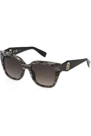 Furla Donna SFU812 06BZ Occhiali da sole Acetato Fumo Squadrata Normale Sfumato