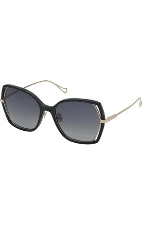 Nina Ricci Donna SNR361 700Y Occhiali da sole Metallo Grigio Geometrica Normale Sfumato