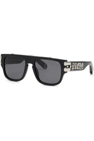 Philipp Plein Uomo SPP011X PLEIN PURE PLEASURE LONDON 700 Occhiali da sole Acetato Grigio Squadrata Normale