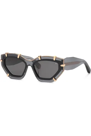 Philipp Plein Donna SPP099V PLEIN SUPREME STAR 819 Occhiali da sole Acetato Fumo Farfalla Normale