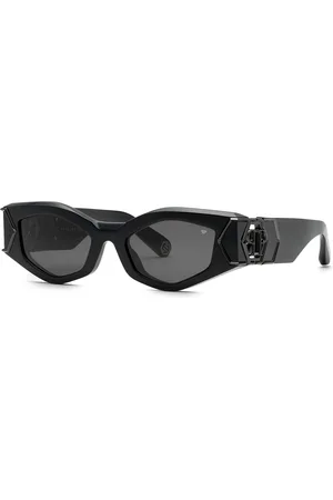 Philipp Plein Donna SPP136M PLEIN HERA 700 Occhiali da sole Acetato Fumo Geometrica Normale