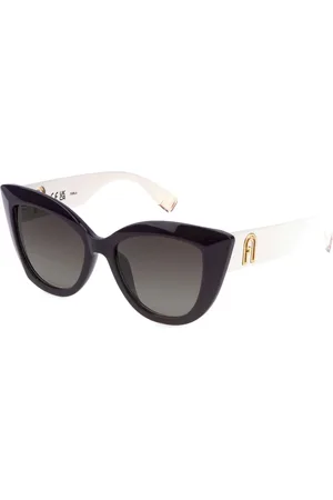 Furla Donna SFU711 09NU Occhiali da sole Acetato Marrone Farfalla Normale Sfumato