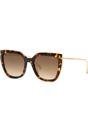 Chopard Donna SCH319M 745 Occhiali da sole Metallo Marrone Squadrata Normale Sfumato